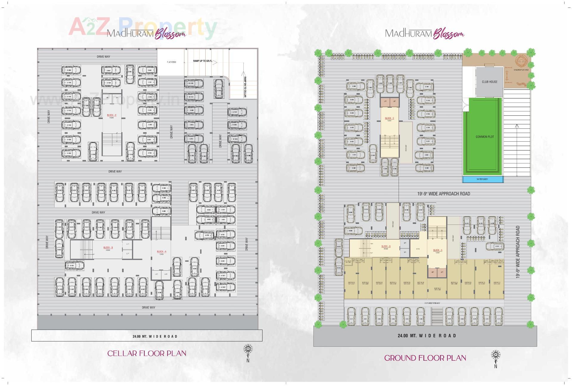 Layout of real estate project Madhuram Blossom located at Ahmedabad, Ahmedabad, Gujarat