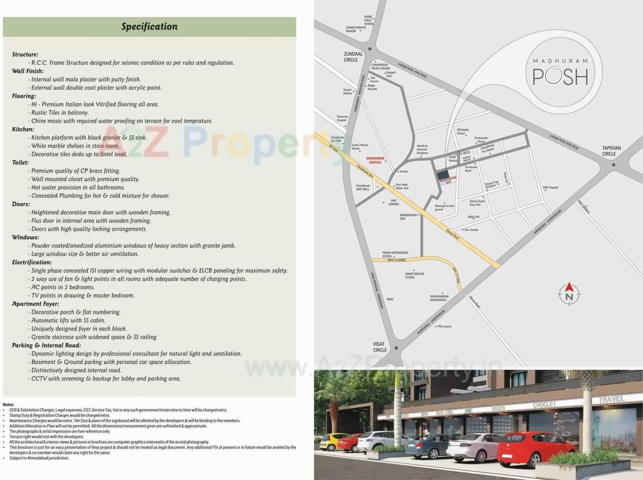  of real estate project Madhuram Posh located at Chandkheda, Ahmedabad, Gujarat