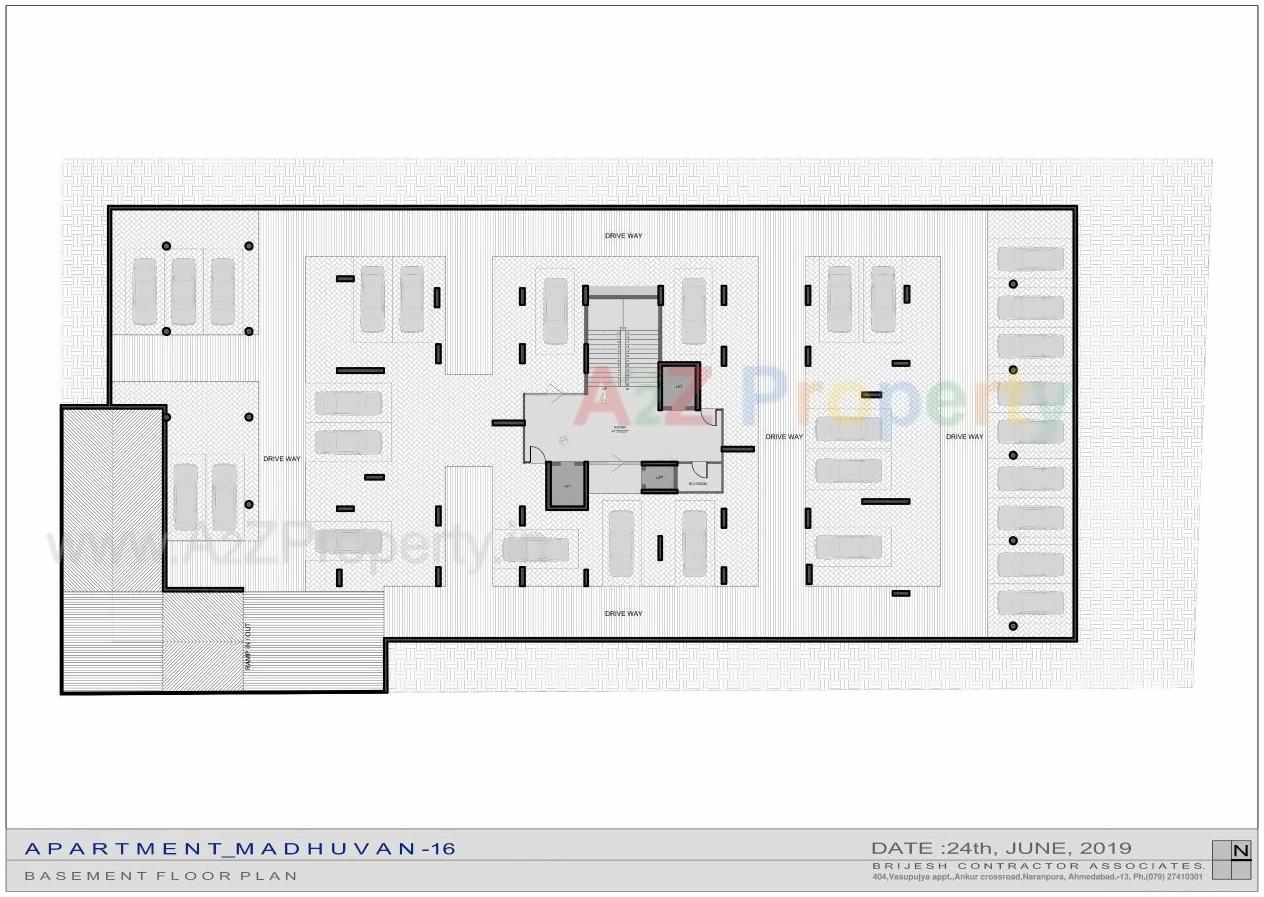 Layout of real estate project Madhuvan located at Thaltej, Ahmedabad, Gujarat