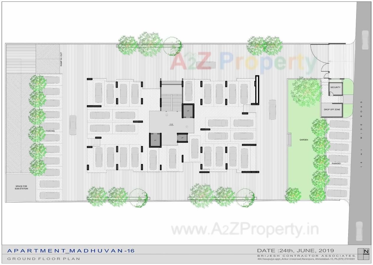 Layout of real estate project Madhuvan located at Thaltej, Ahmedabad, Gujarat