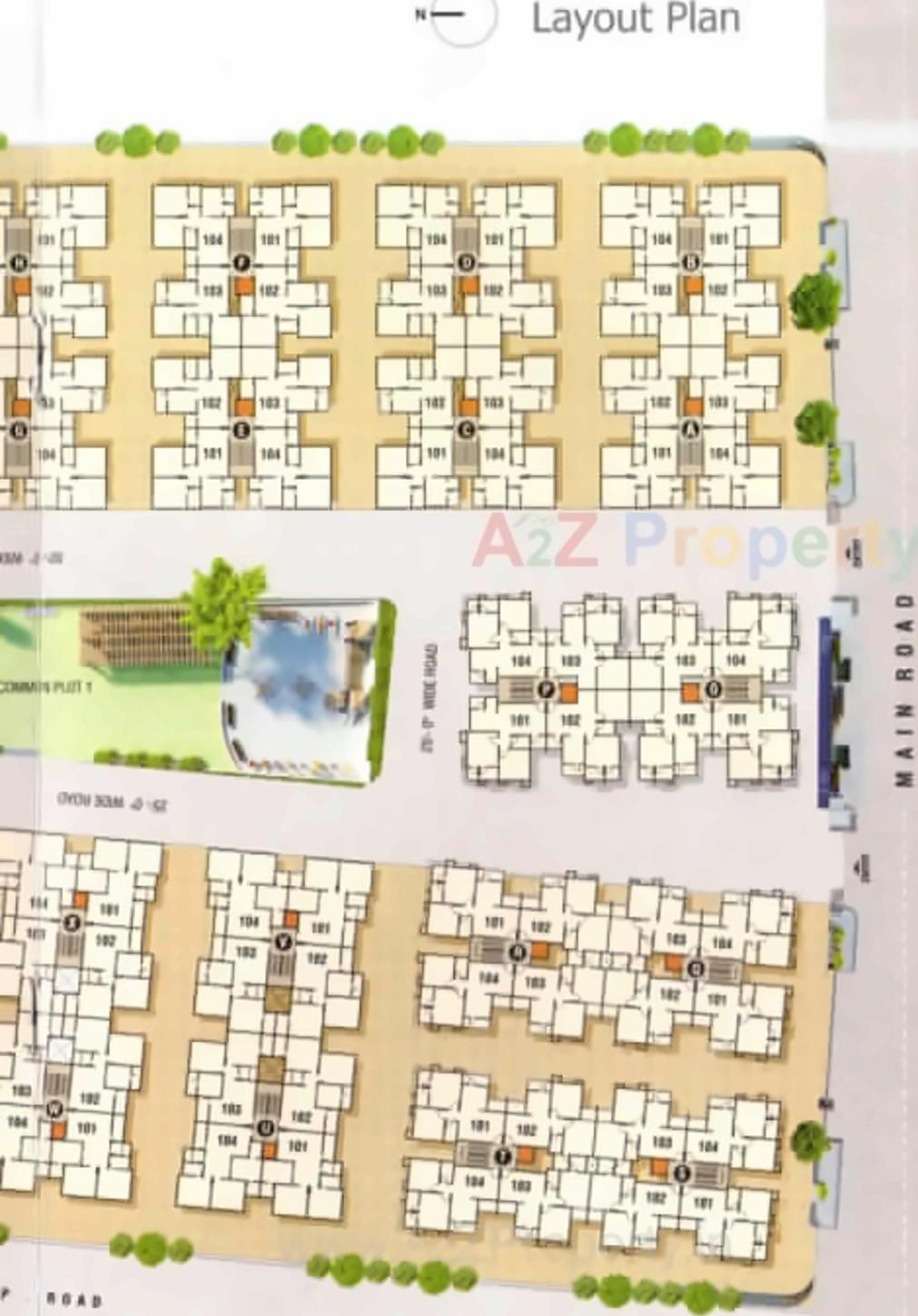Layout of real estate project Madhuvan Glory Block F , , J located at Naroda, Ahmedabad, Gujarat