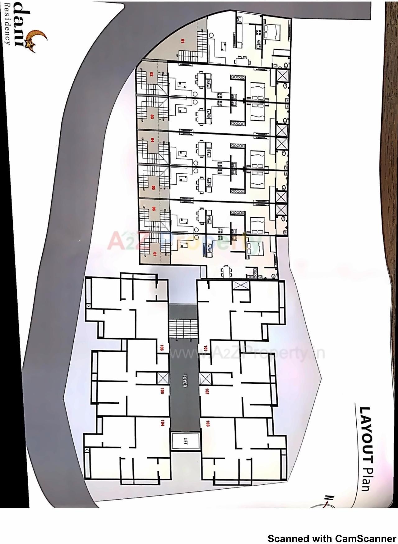Layout of real estate project Madni Residency located at Shahpur, Ahmedabad, Gujarat