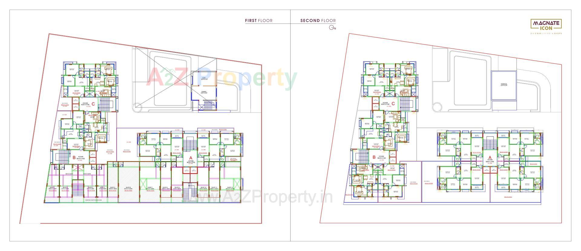 Layout of real estate project Magnate Icon located at Ahmedabad, Ahmedabad, Gujarat