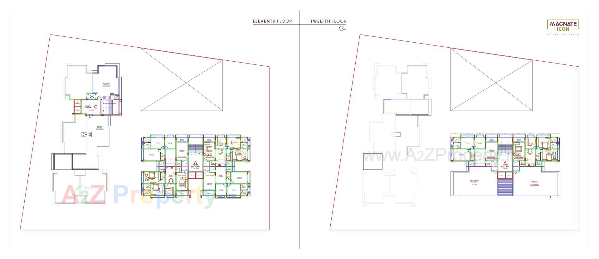 Layout of real estate project Magnate Icon located at Ahmedabad, Ahmedabad, Gujarat