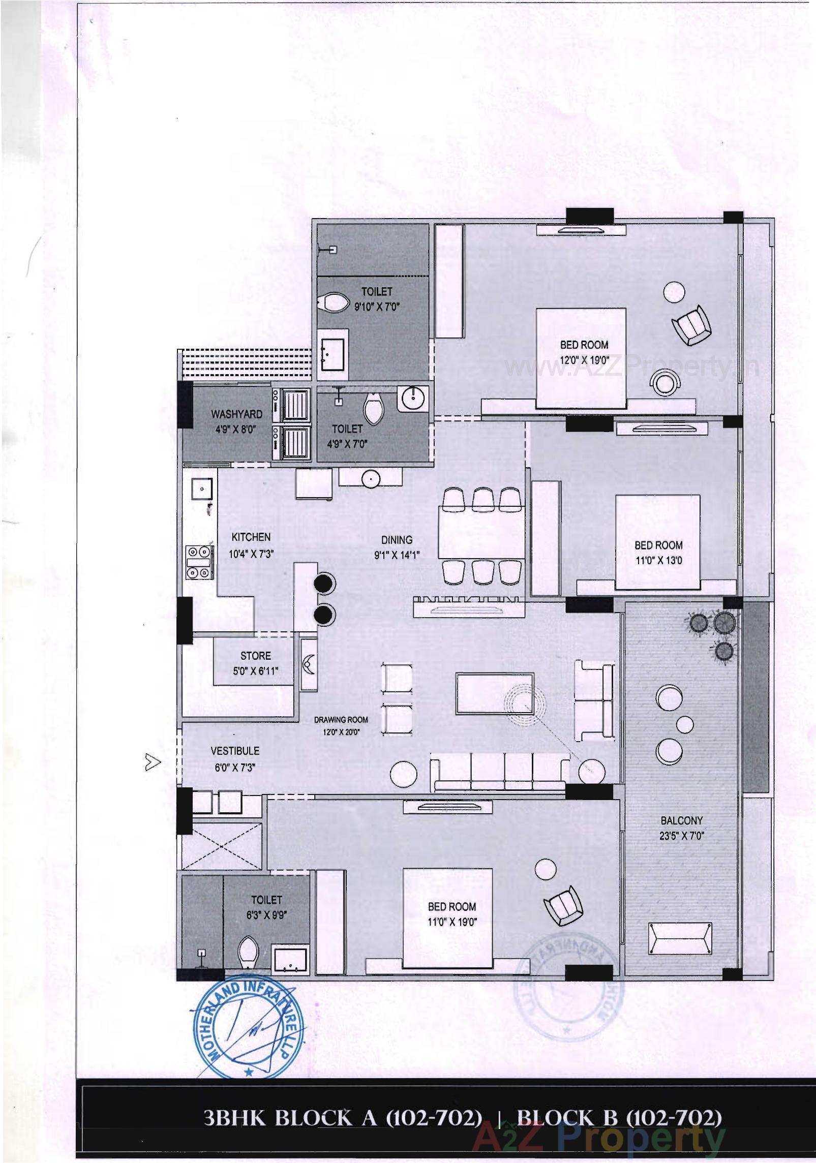 Layout of real estate project Magnate Impression located at Hebatpur, Ahmedabad, Gujarat