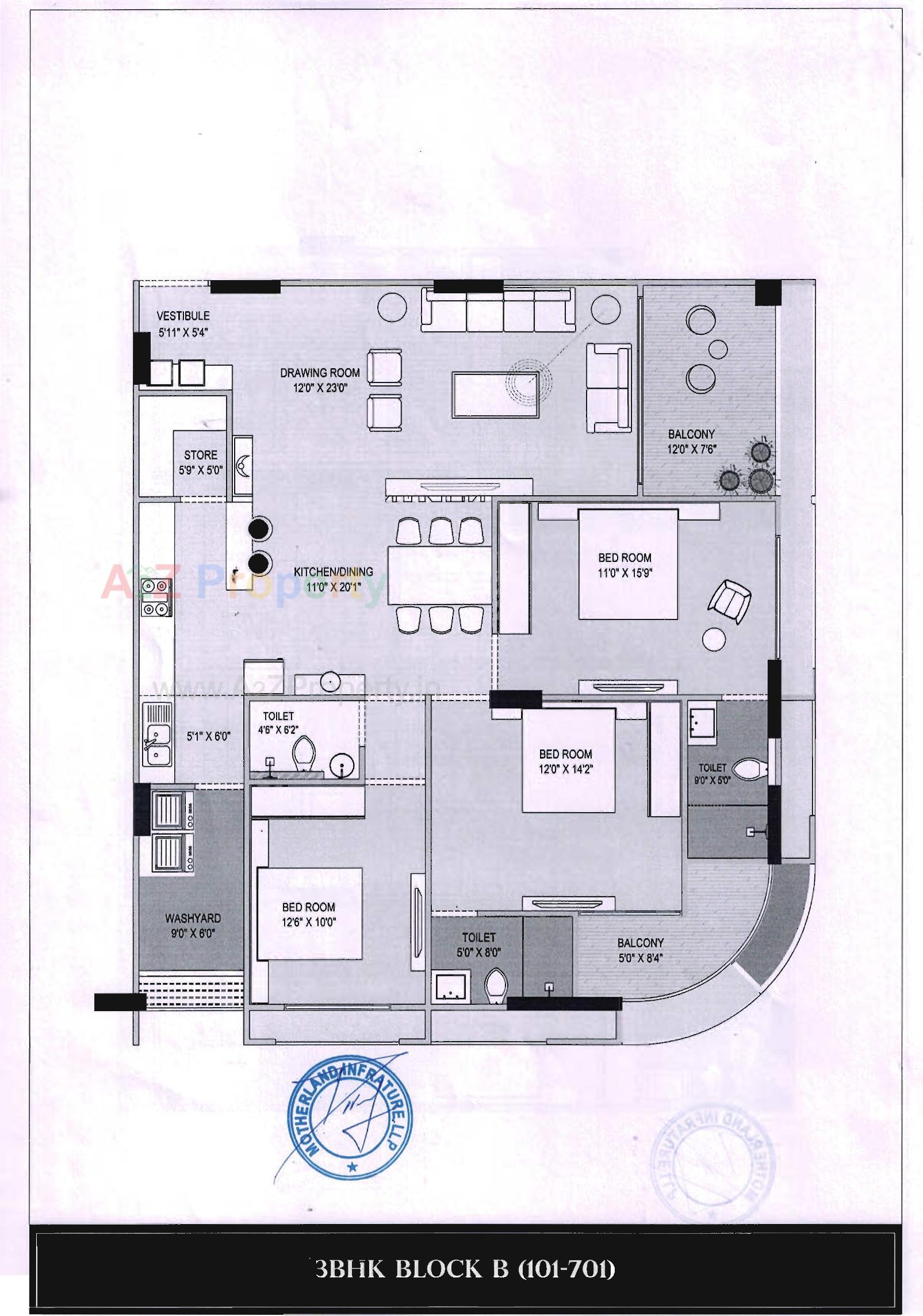 Layout of real estate project Magnate Impression located at Hebatpur, Ahmedabad, Gujarat