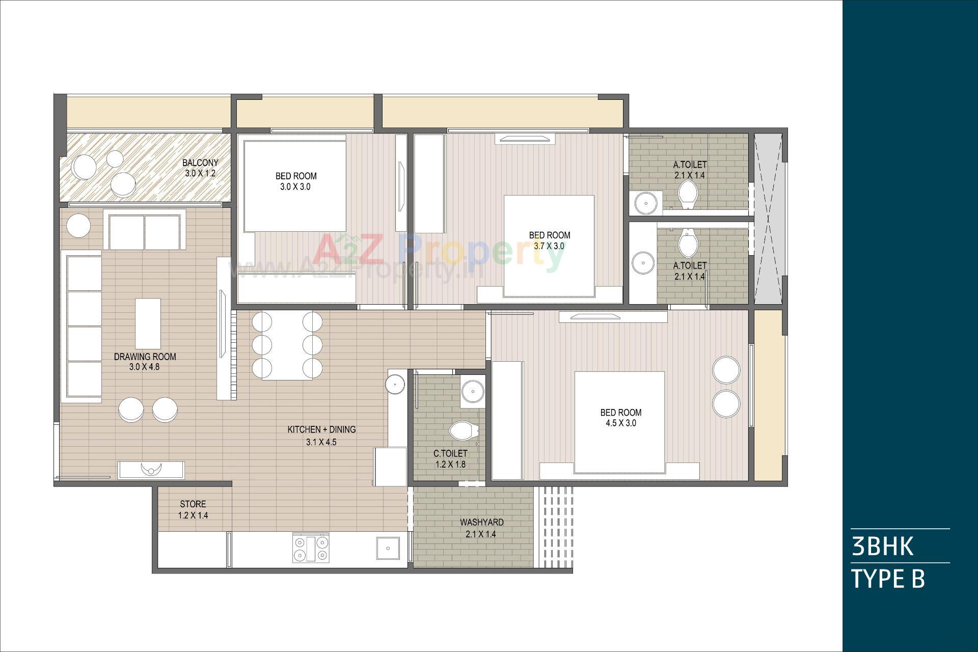 Layout of real estate project Magnate Legend located at Khodiyar Gam, Ahmedabad, Gujarat