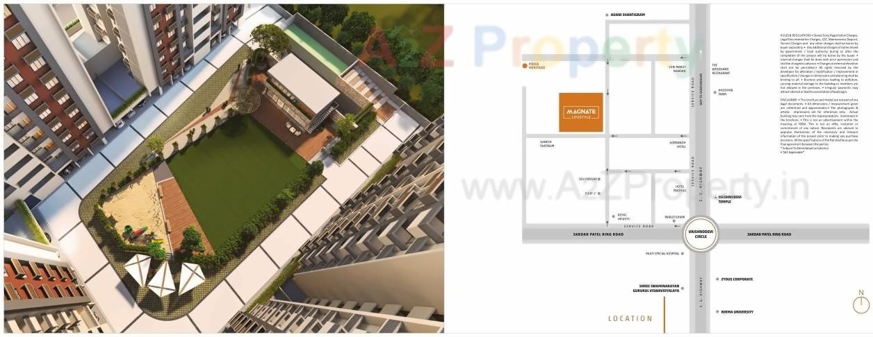 Layout of real estate project Magnate Lifestyle located at Khodiyar, Ahmedabad, Gujarat