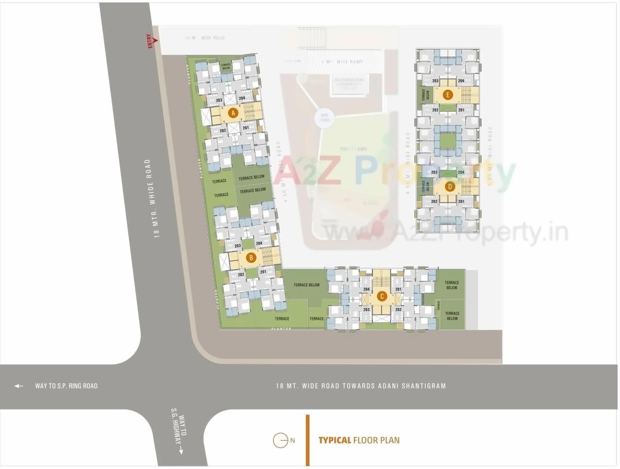Layout of real estate project Magnate Lifestyle located at Khodiyar, Ahmedabad, Gujarat