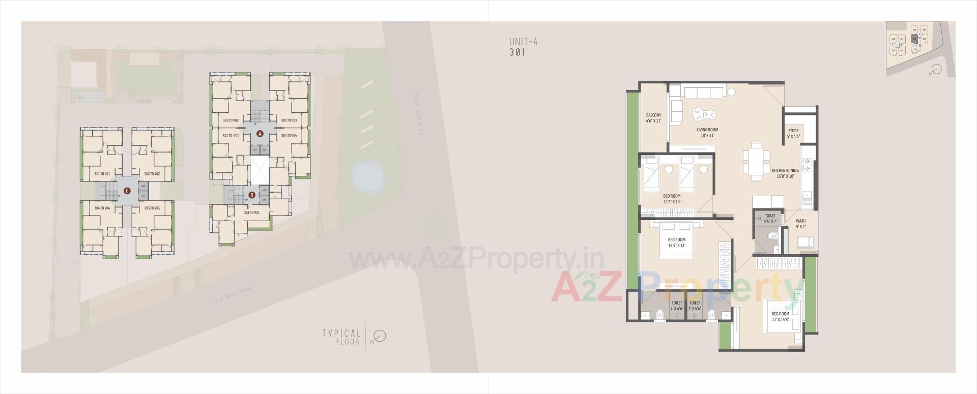 Layout of real estate project Magnate Luxuria located at Gota, Ahmedabad, Gujarat