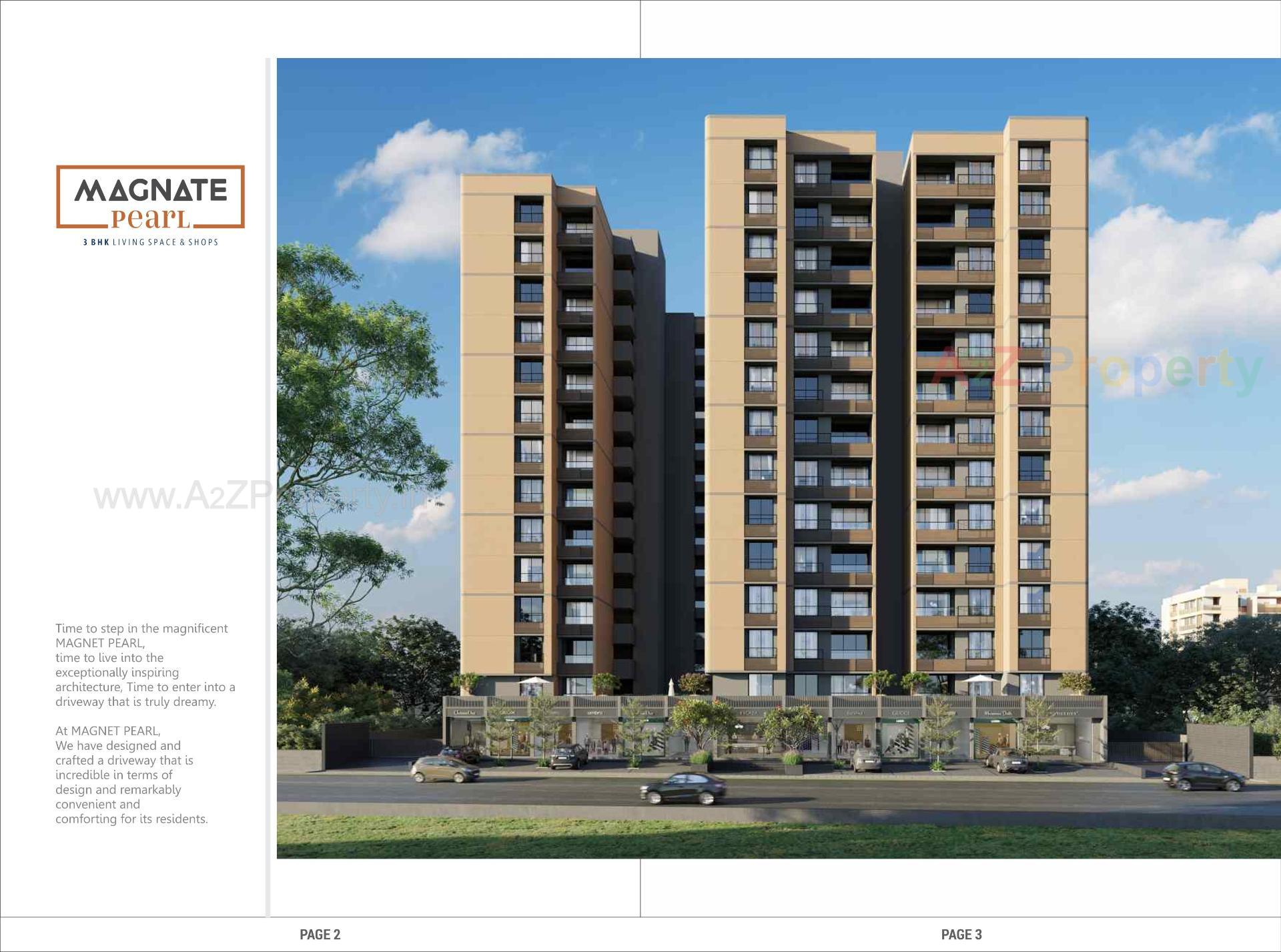 3D Elevation of real estate project Magnate Pearl located at Chenpur, Ahmedabad, Gujarat