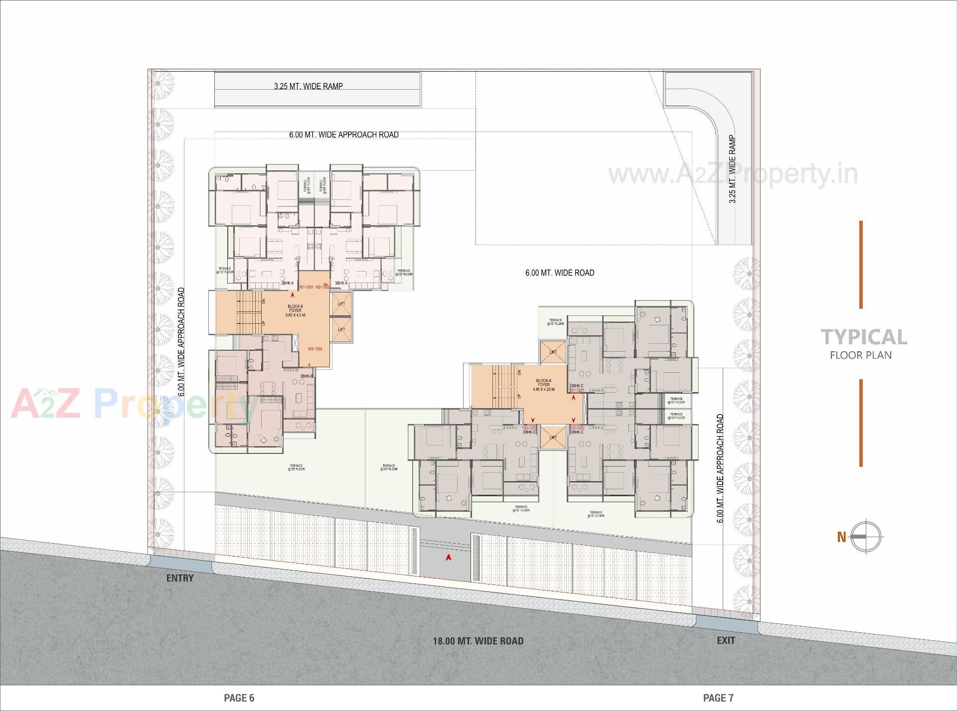Layout of real estate project Magnate Pearl located at Chenpur, Ahmedabad, Gujarat