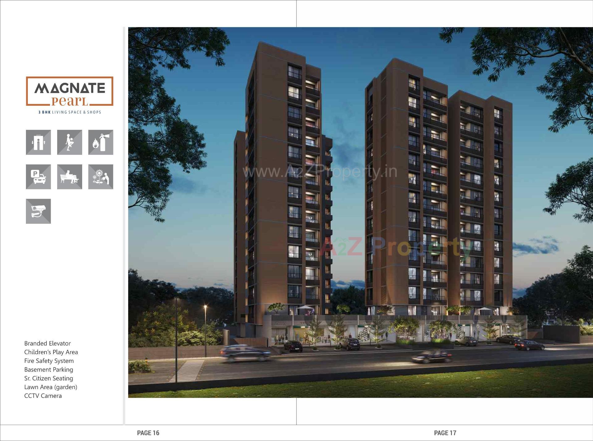3D Elevation of real estate project Magnate Pearl located at Chenpur, Ahmedabad, Gujarat