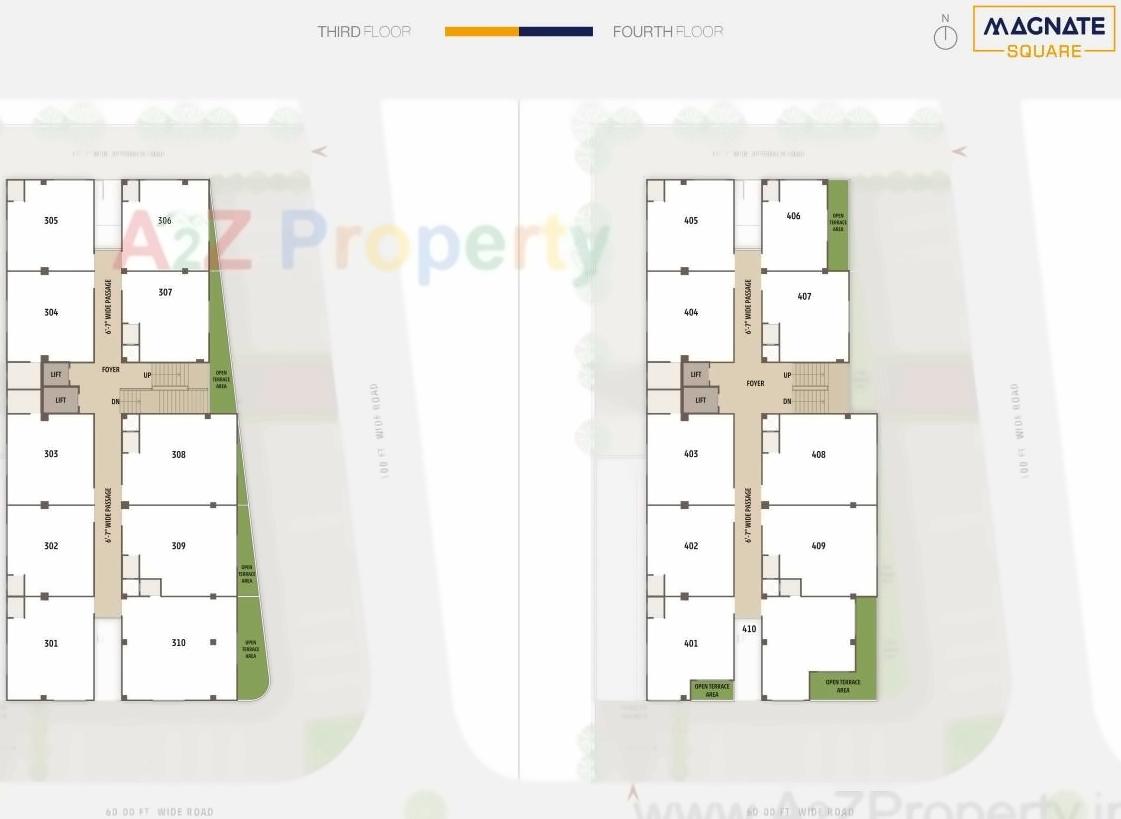 Layout of real estate project Magnate Square located at Ahmedabad, Ahmedabad, Gujarat