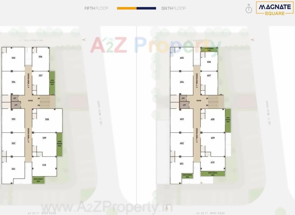 Layout of real estate project Magnate Square located at Ahmedabad, Ahmedabad, Gujarat