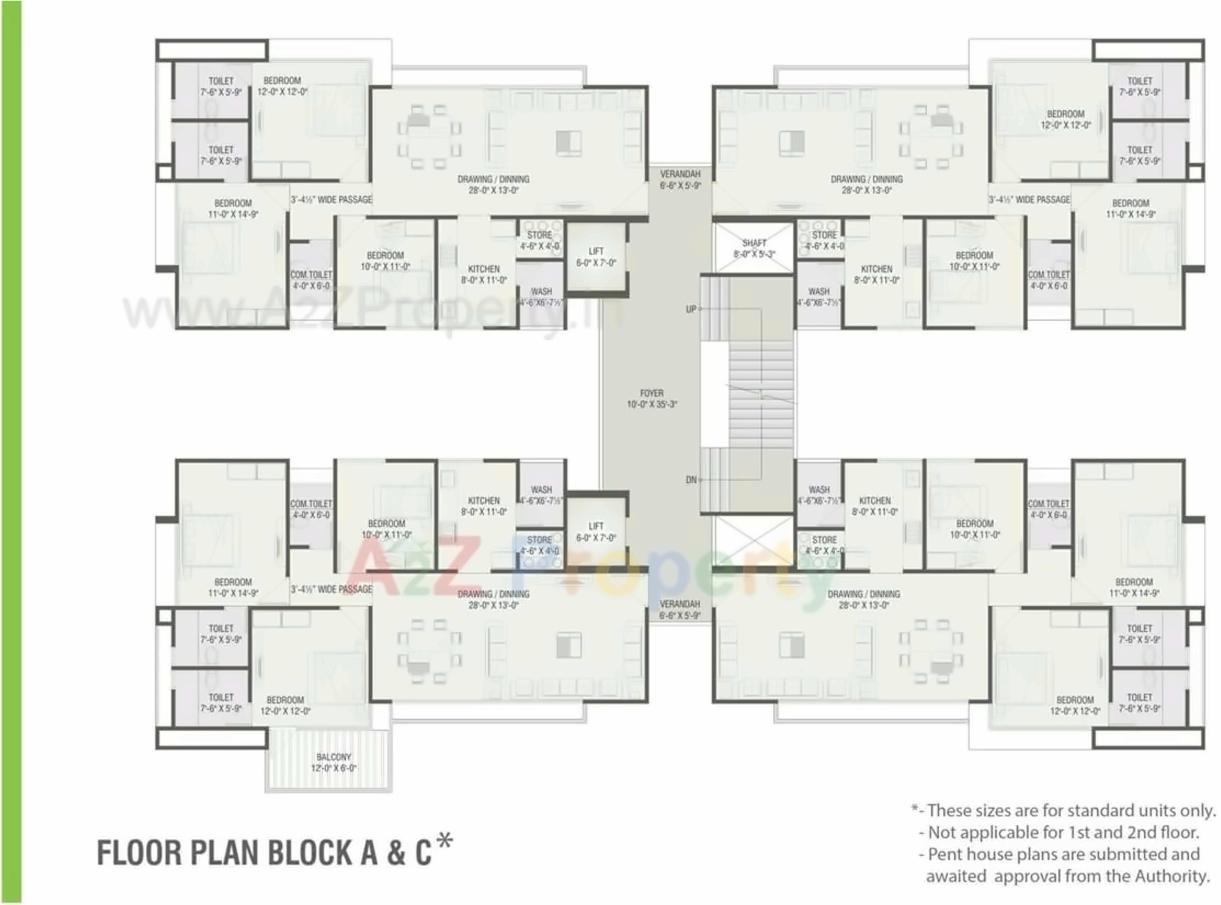 Layout of real estate project Magnolia Residency located at Jodhpur, Ahmedabad, Gujarat