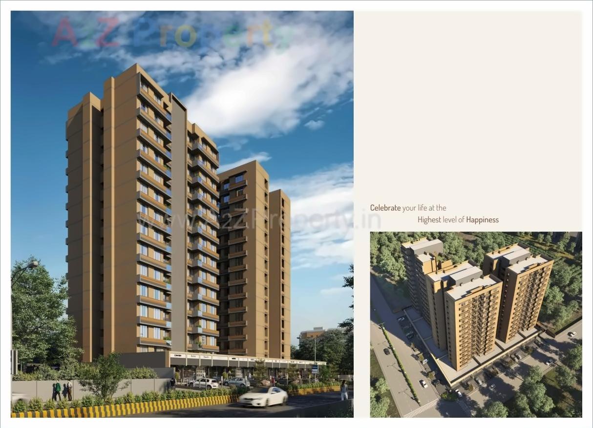 3D Elevation of real estate project Mahadev Elegance located at Ghuma, Ahmedabad, Gujarat