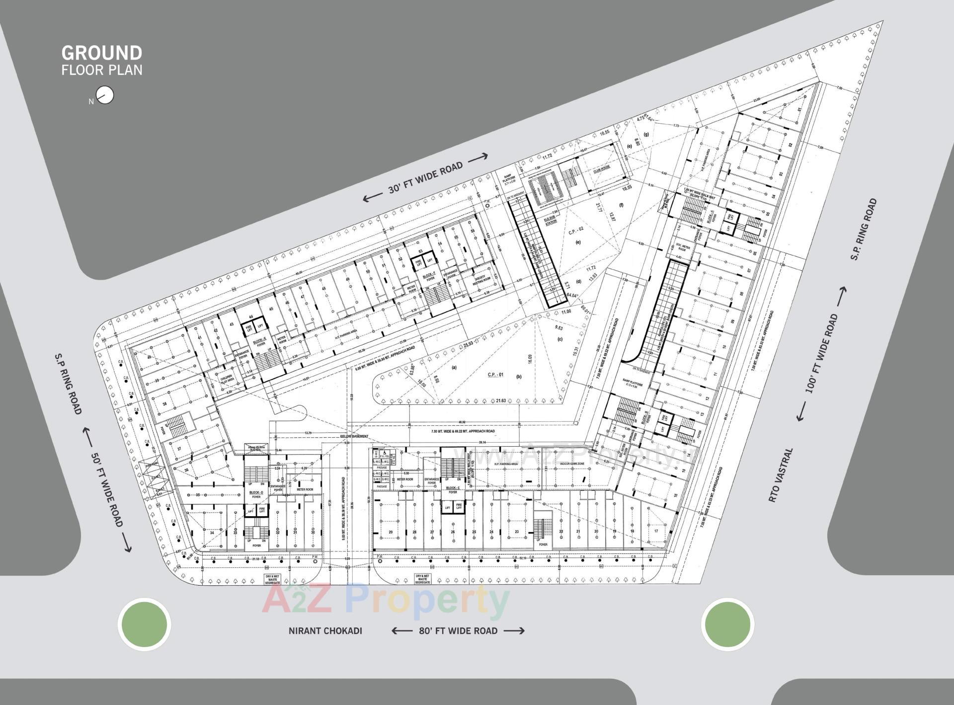 Layout of real estate project Mahadev Imperial located at Vastral, Ahmedabad, Gujarat