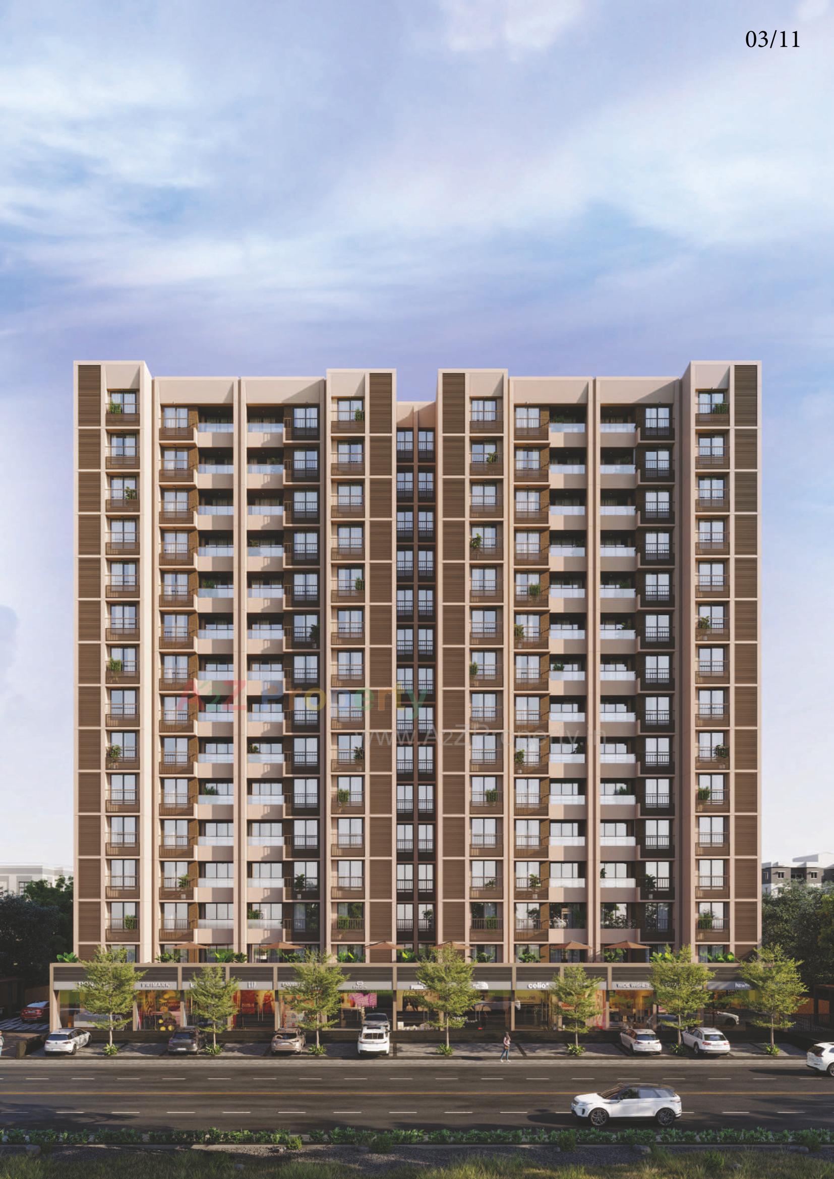 3D Elevation of real estate project Mahadev Sky located at Ramol, Ahmedabad, Gujarat