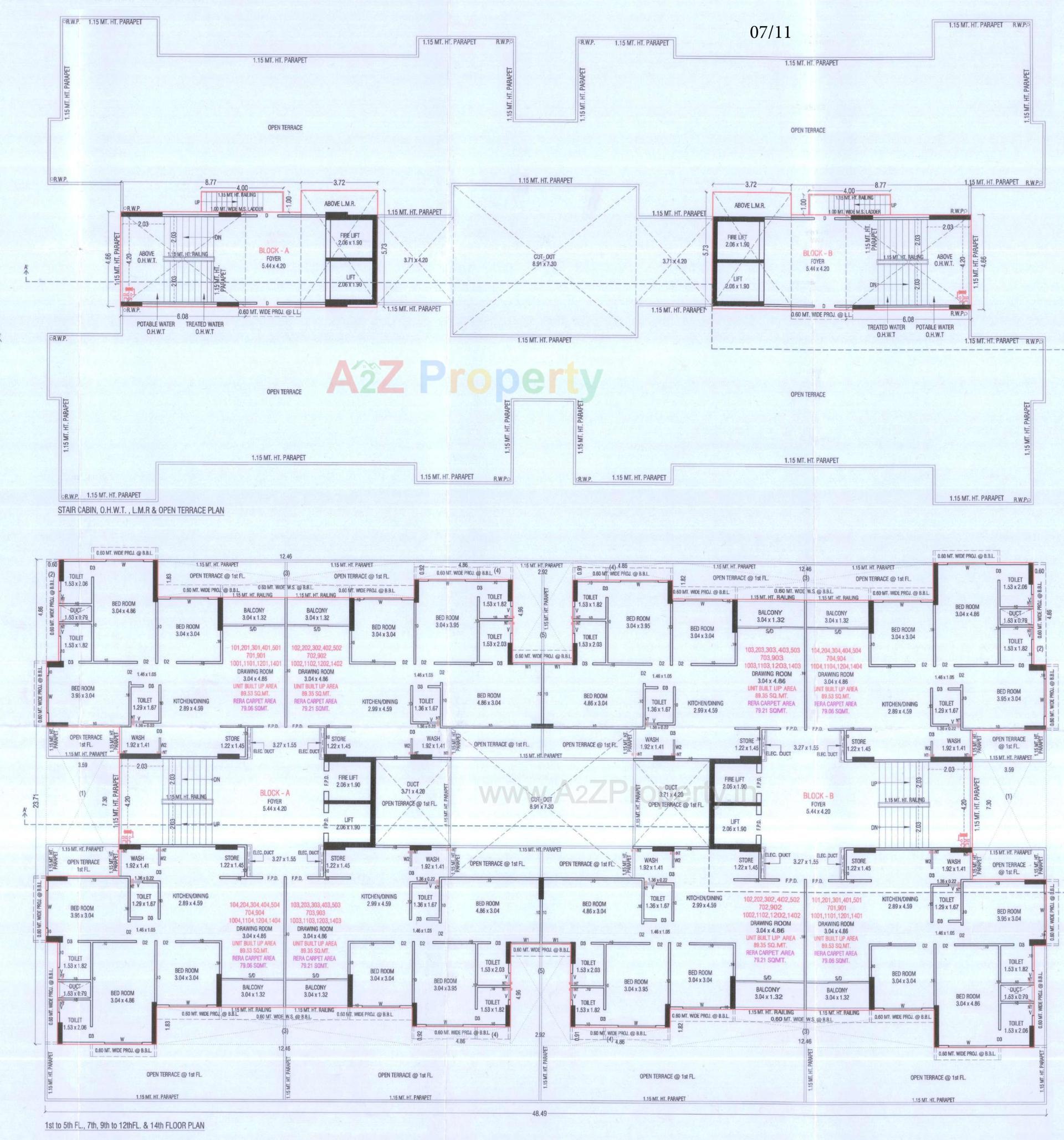 Layout of real estate project Mahadev Sky located at Ramol, Ahmedabad, Gujarat