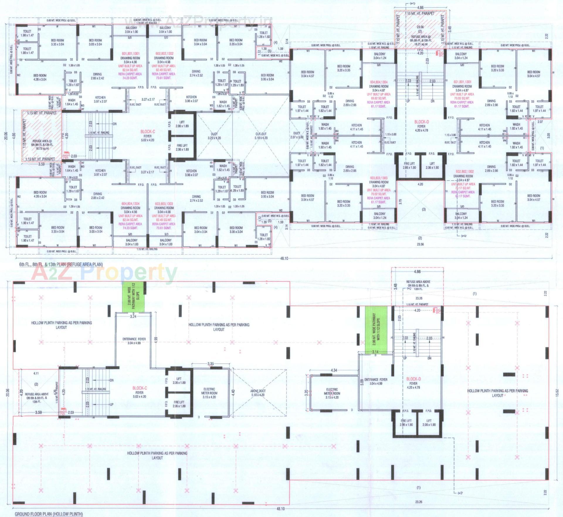 Layout of real estate project Mahadev Sky located at Ramol, Ahmedabad, Gujarat