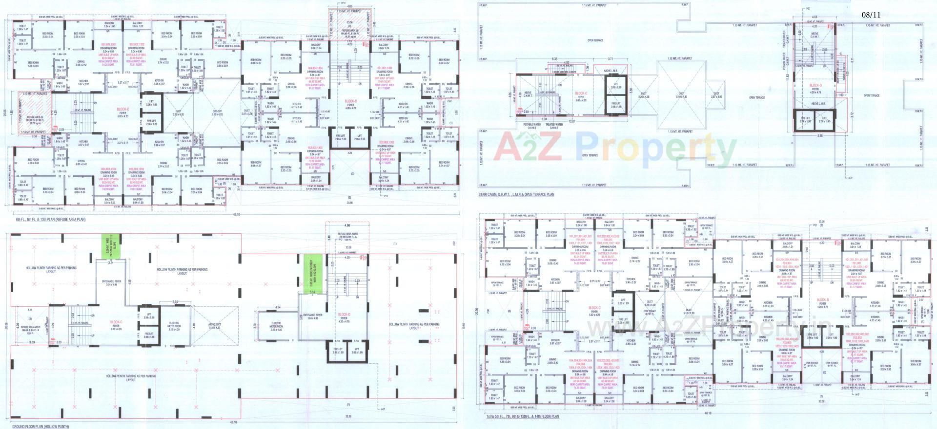 Layout of real estate project Mahadev Sky located at Ramol, Ahmedabad, Gujarat