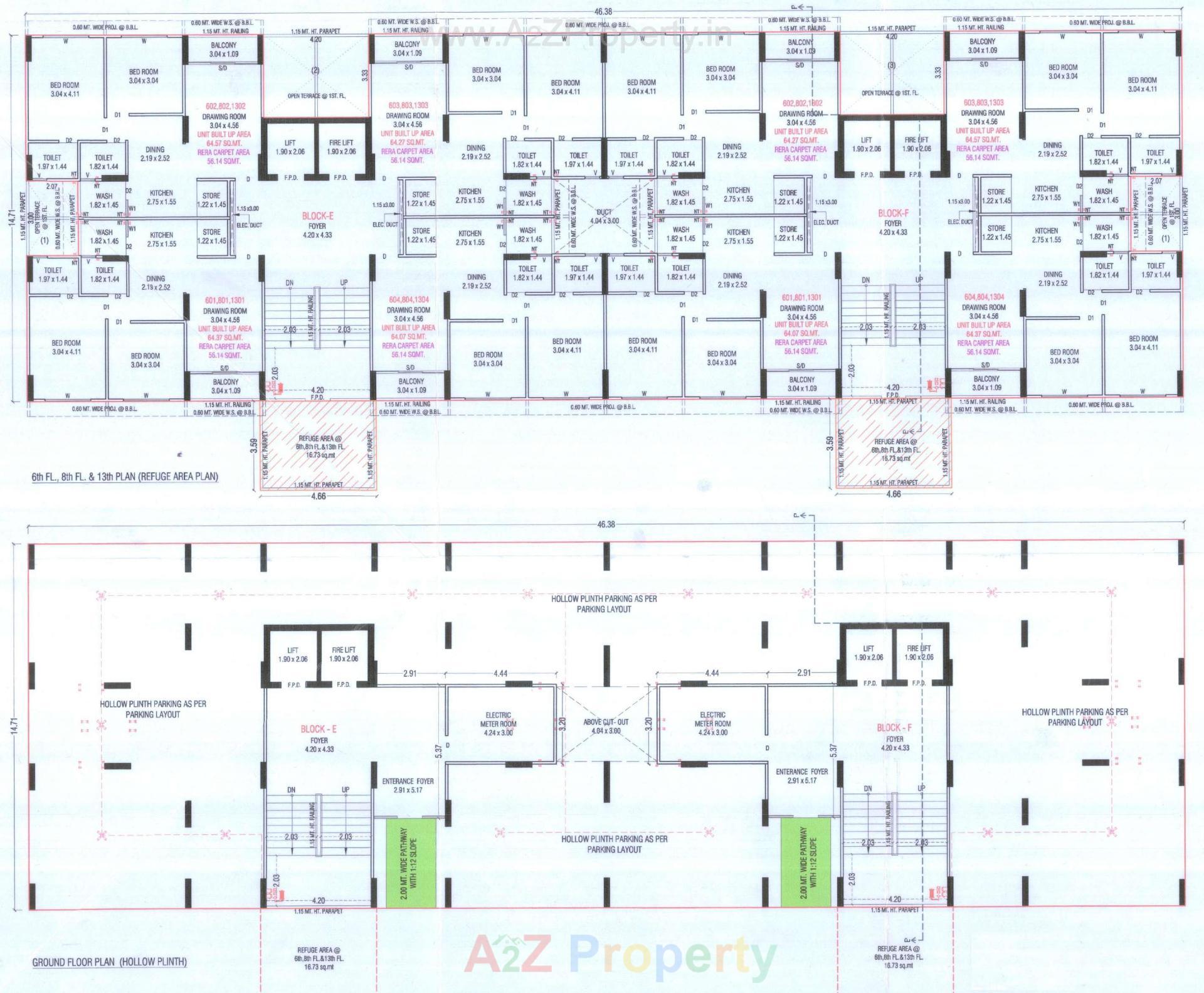 Layout of real estate project Mahadev Sky located at Ramol, Ahmedabad, Gujarat