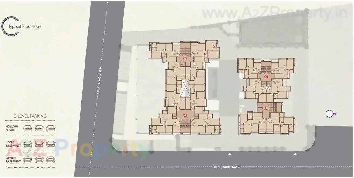 Layout of real estate project Mahadev Vandemataram Lotus located at Rajpur-hirpur, Ahmedabad, Gujarat