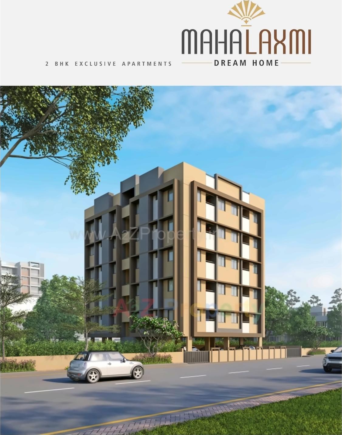 3D Elevation of real estate project Mahalaxmi Dream Home located at Ghuma, Ahmedabad, Gujarat