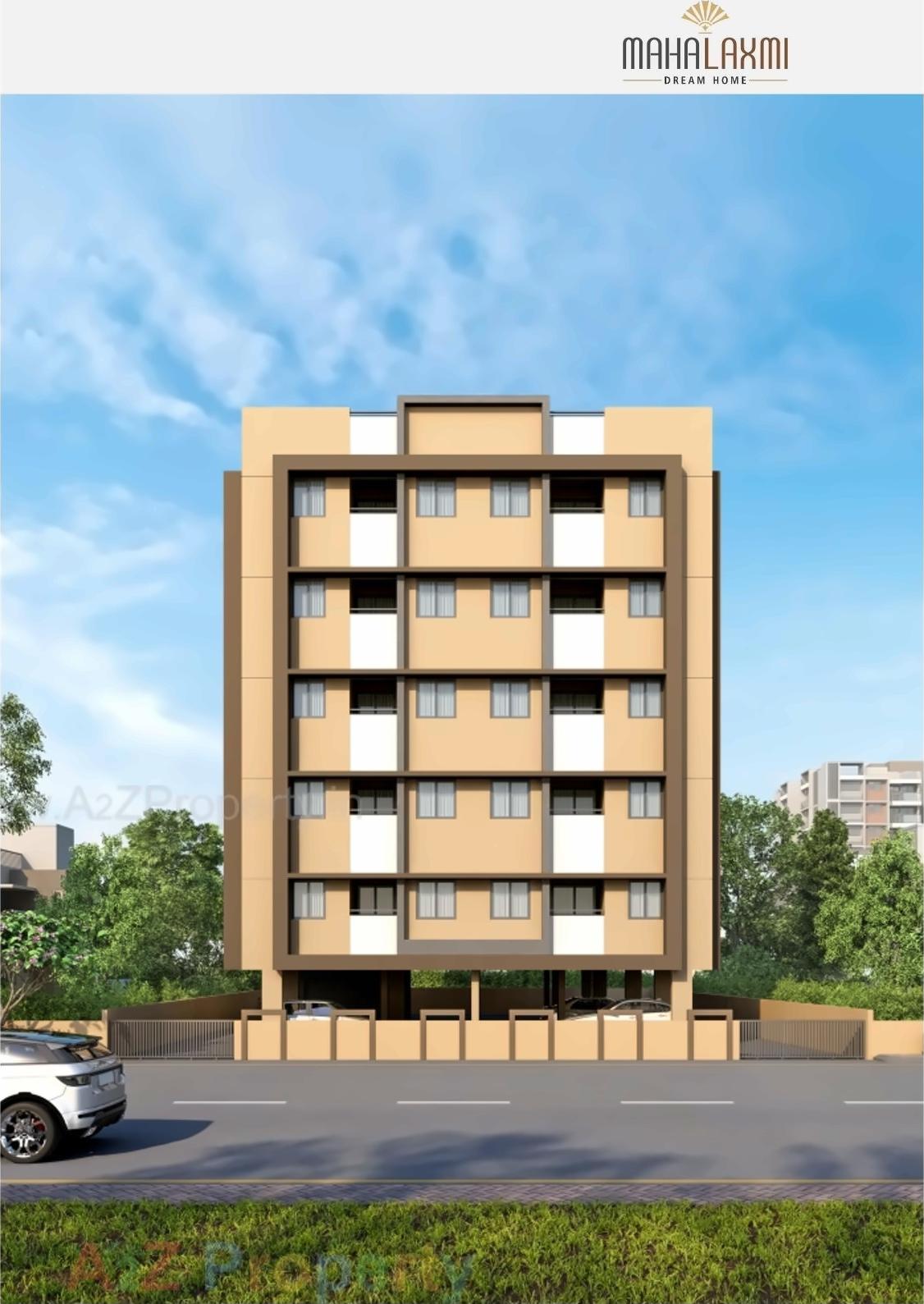 3D Elevation of real estate project Mahalaxmi Dream Home located at Ghuma, Ahmedabad, Gujarat
