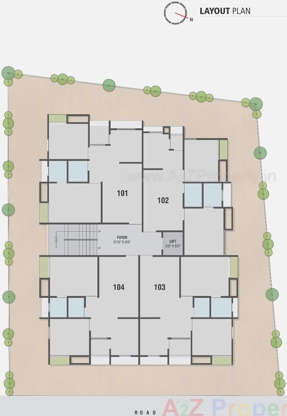 Layout of real estate project Mahalaxmi Dream Home located at Ghuma, Ahmedabad, Gujarat