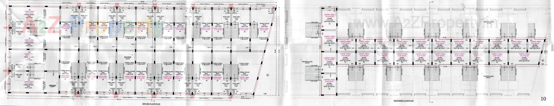 Layout of real estate project Mahaveer Cottage Industrial Park located at Vatva, Ahmedabad, Gujarat