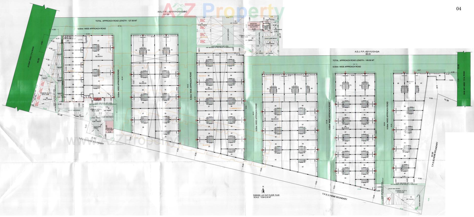 Layout of real estate project Mahaveer Cottage Industrial Park located at Vatva, Ahmedabad, Gujarat