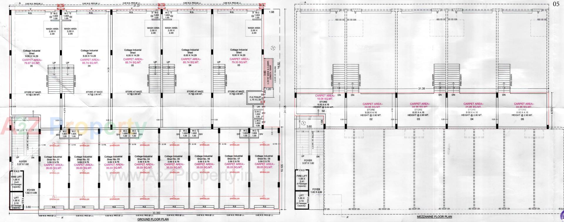 Layout of real estate project Mahaveer Cottage Industrial Park located at Vatva, Ahmedabad, Gujarat