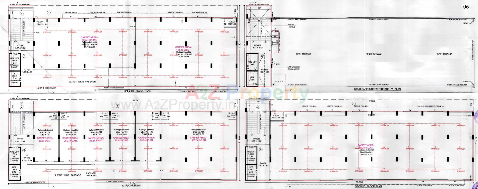Layout of real estate project Mahaveer Cottage Industrial Park located at Vatva, Ahmedabad, Gujarat