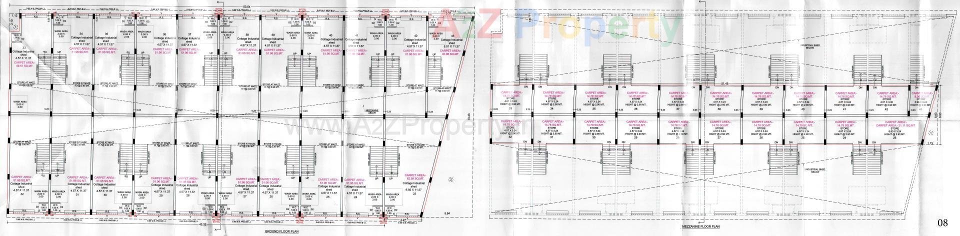 Layout of real estate project Mahaveer Cottage Industrial Park located at Vatva, Ahmedabad, Gujarat