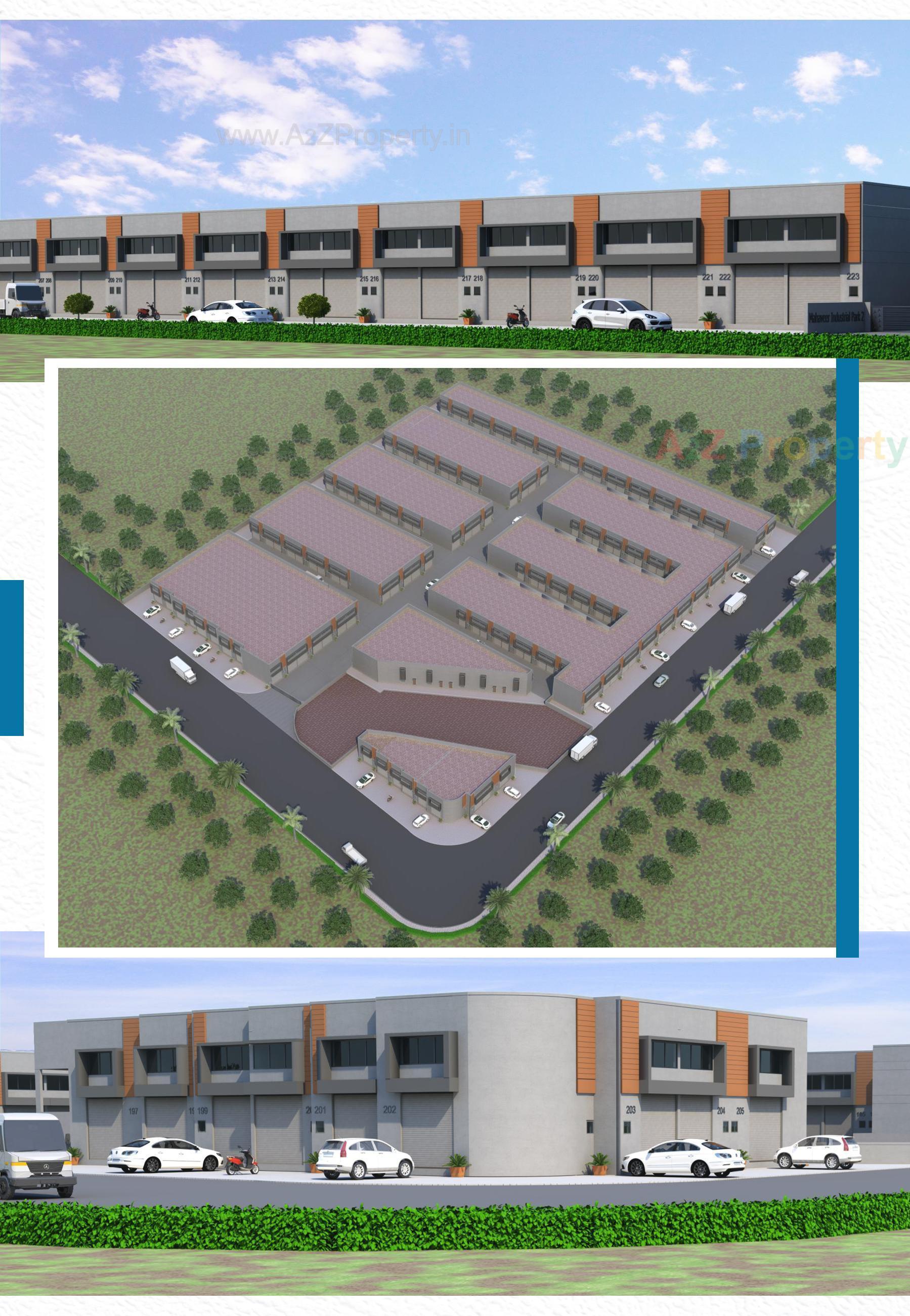 3D Elevation of real estate project Mahaveer Industrial Park located at Kathwada, Ahmedabad, Gujarat