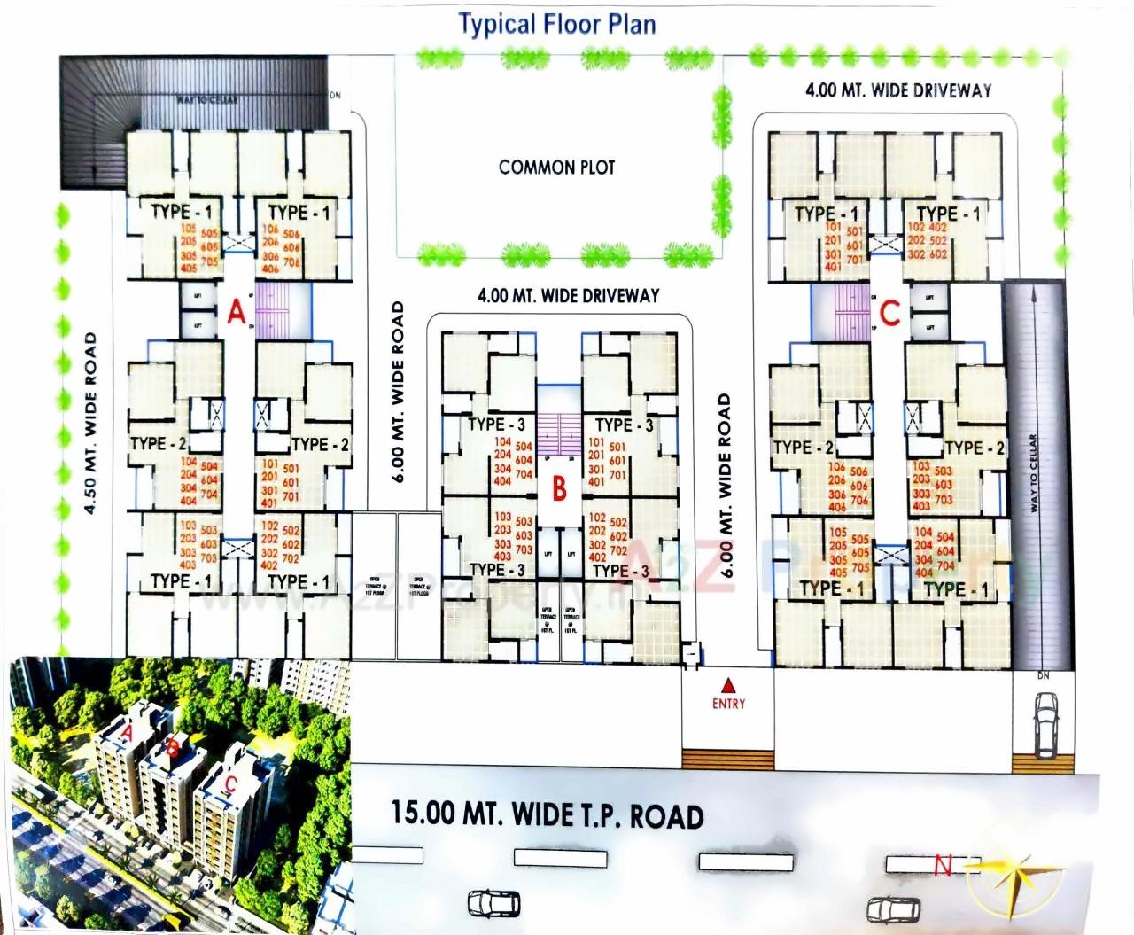 Layout of real estate project Mahavir Status located at Ahmedabad, Ahmedabad, Gujarat