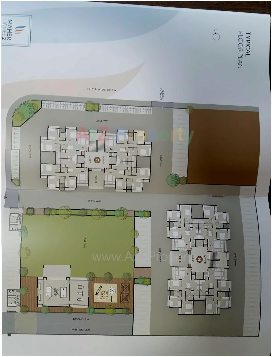 Layout of real estate project Maher Homes located at City, Ahmedabad, Gujarat