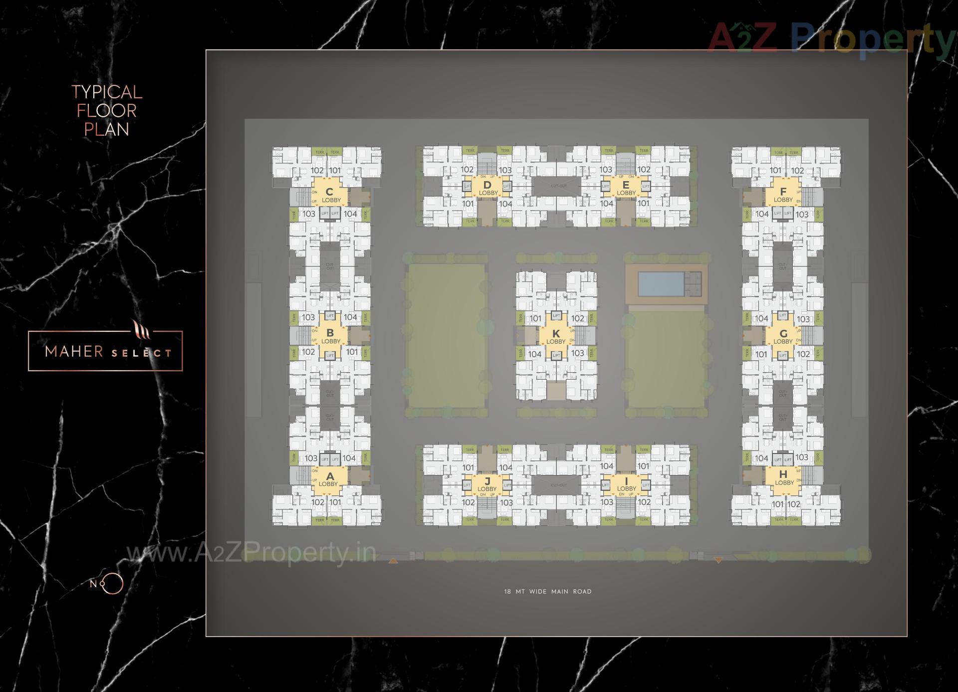 Layout of real estate project Maher Select located at Shela, Ahmedabad, Gujarat