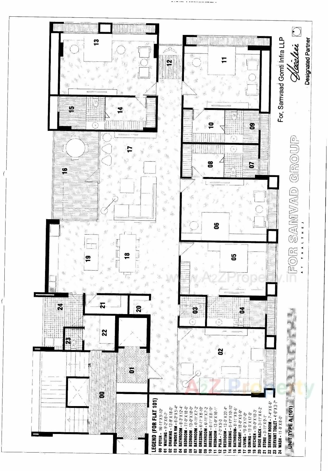 Layout of real estate project Mahogany located at Thaltej, Ahmedabad, Gujarat