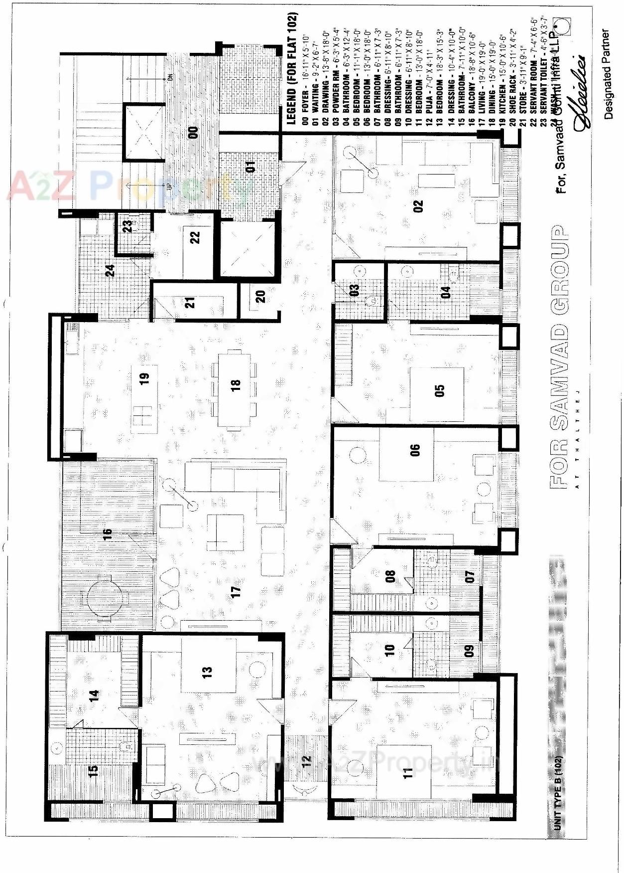 Layout of real estate project Mahogany located at Thaltej, Ahmedabad, Gujarat