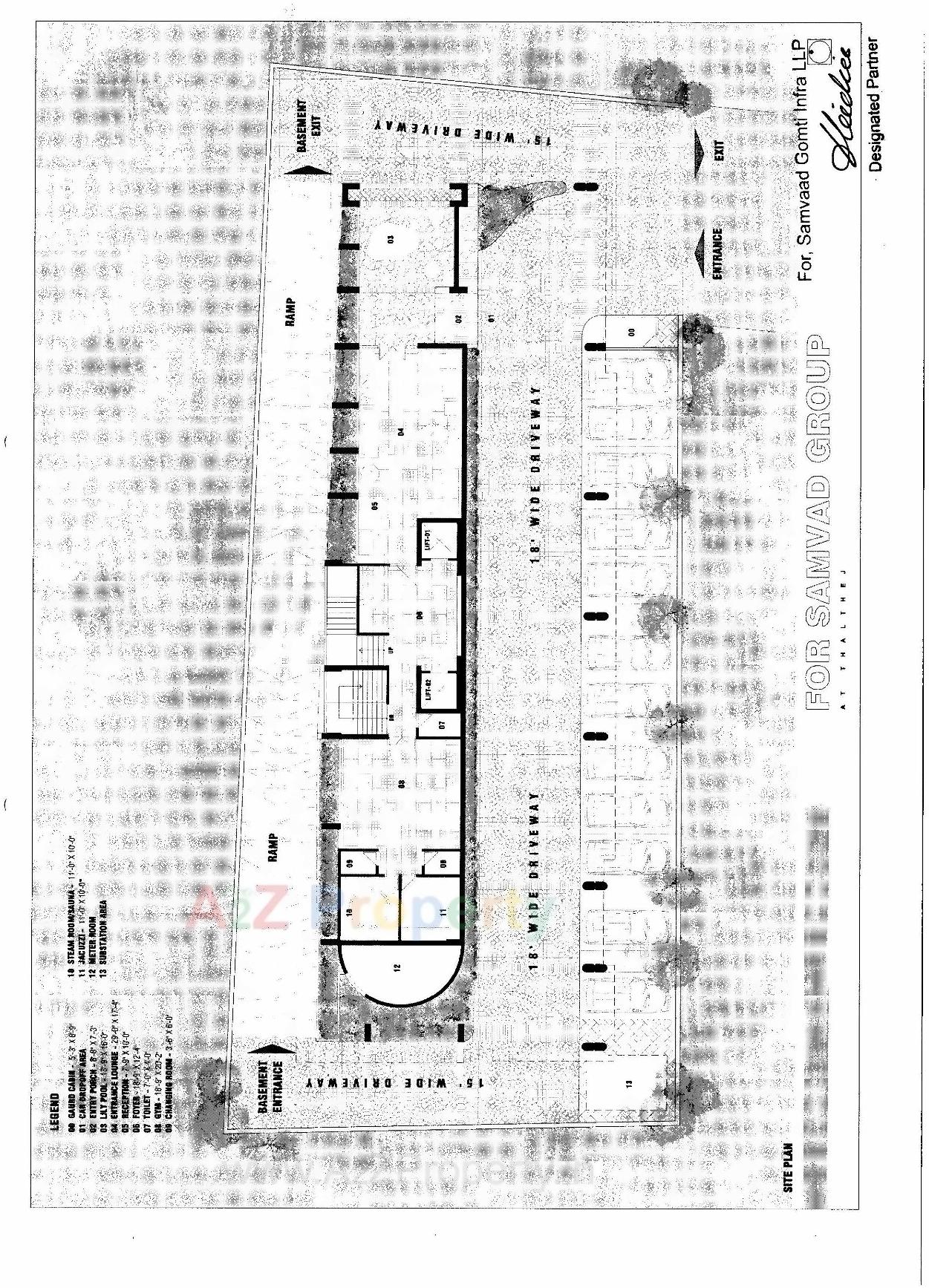 Layout of real estate project Mahogany located at Thaltej, Ahmedabad, Gujarat