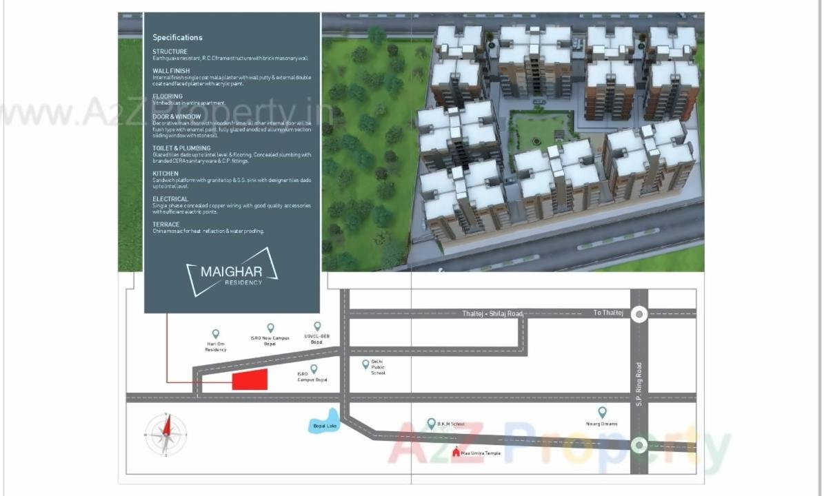 Layout of real estate project Maighar Residency located at Ghuma, Ahmedabad, Gujarat