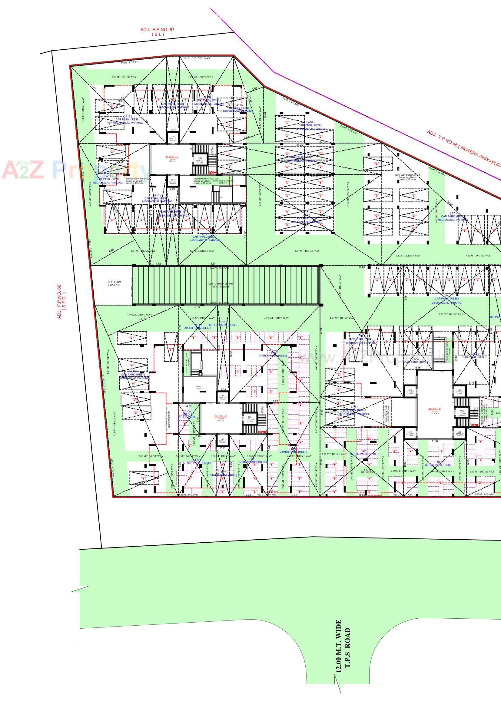Layout of real estate project Maitri Elevate located at Motera, Ahmedabad, Gujarat