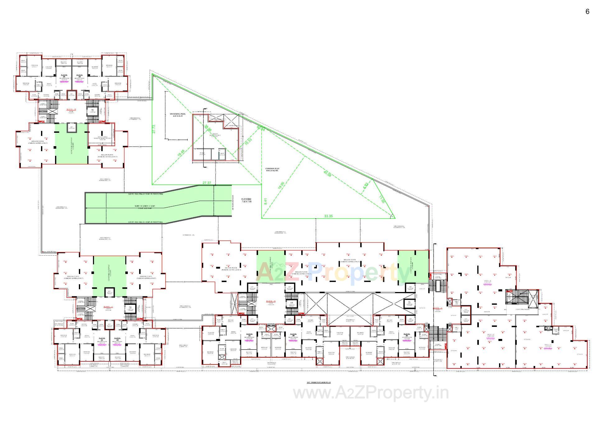 Layout of real estate project Maitri Elevate located at Motera, Ahmedabad, Gujarat