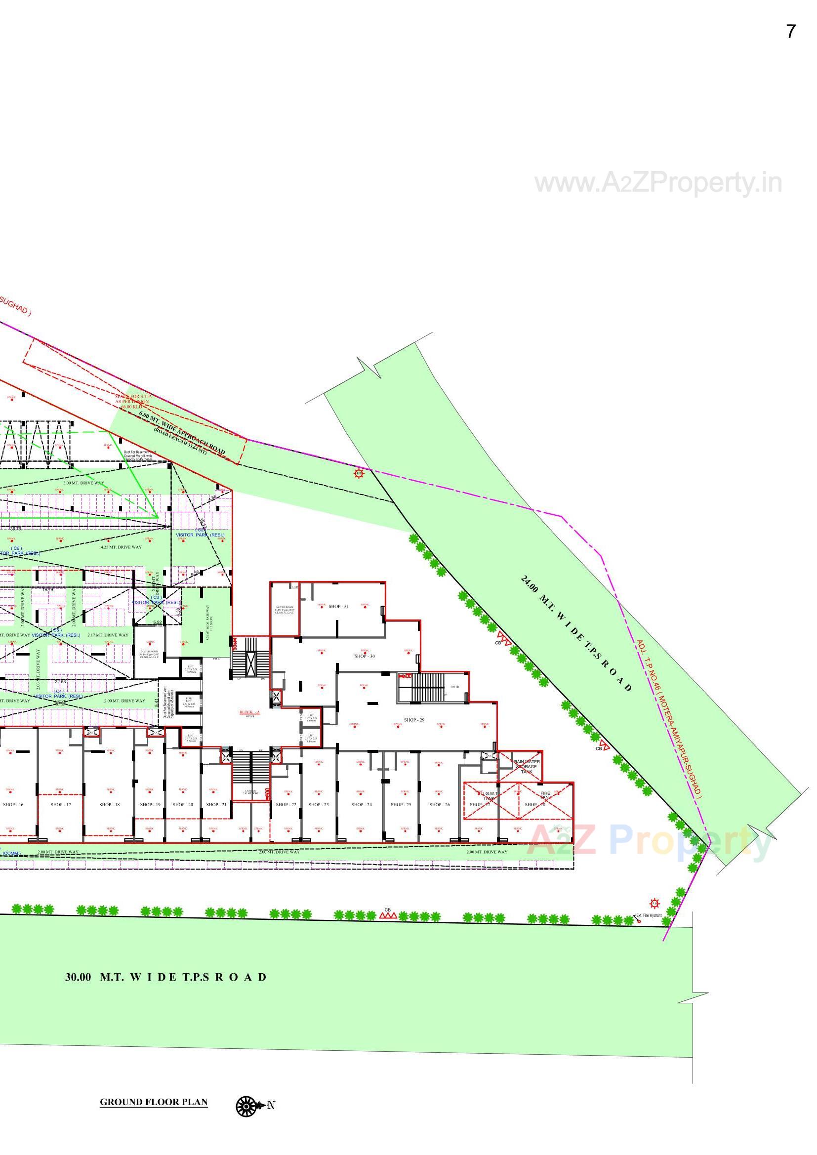 Layout of real estate project Maitri Elevate located at Motera, Ahmedabad, Gujarat