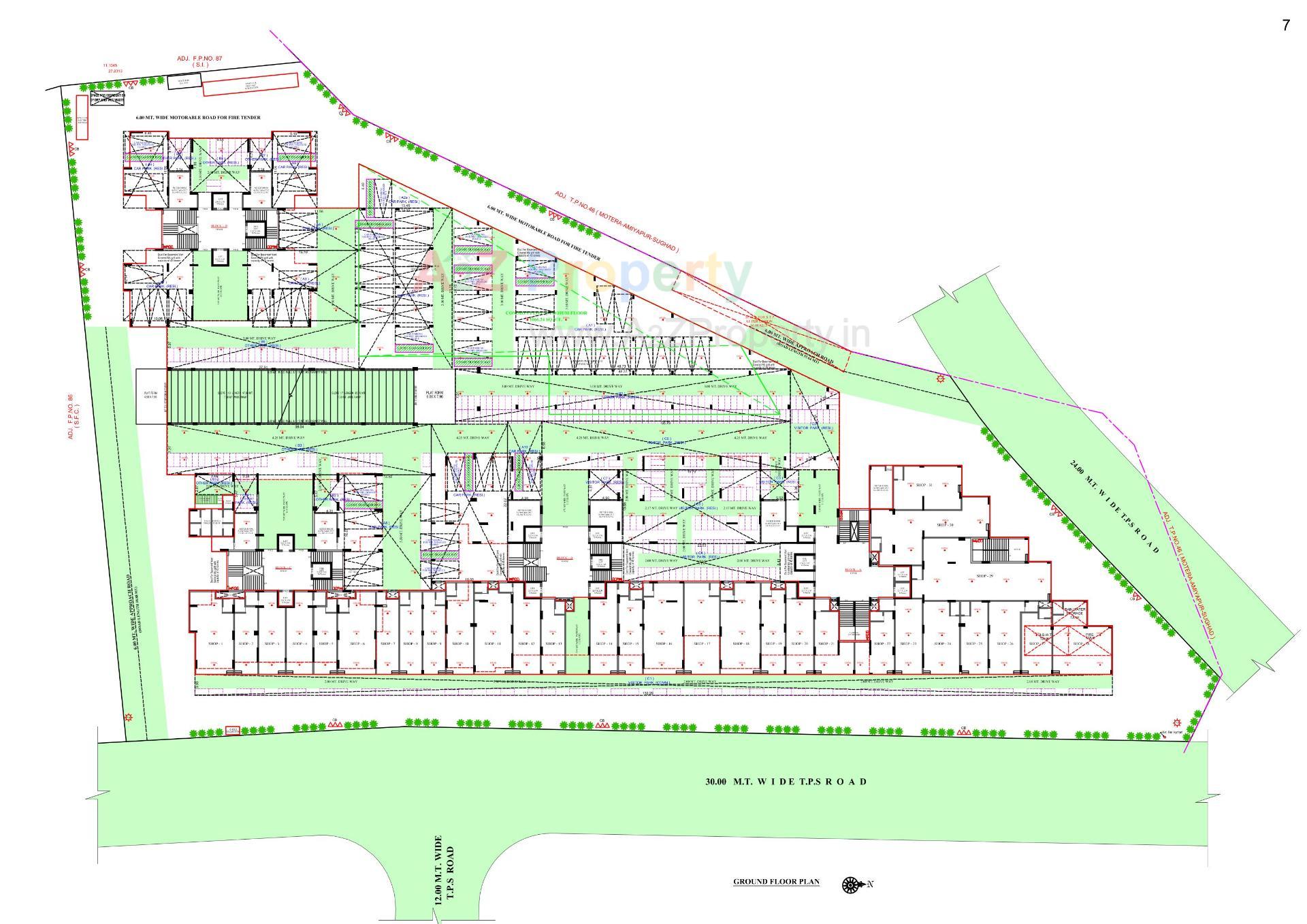 Layout of real estate project Maitri Elevate located at Motera, Ahmedabad, Gujarat