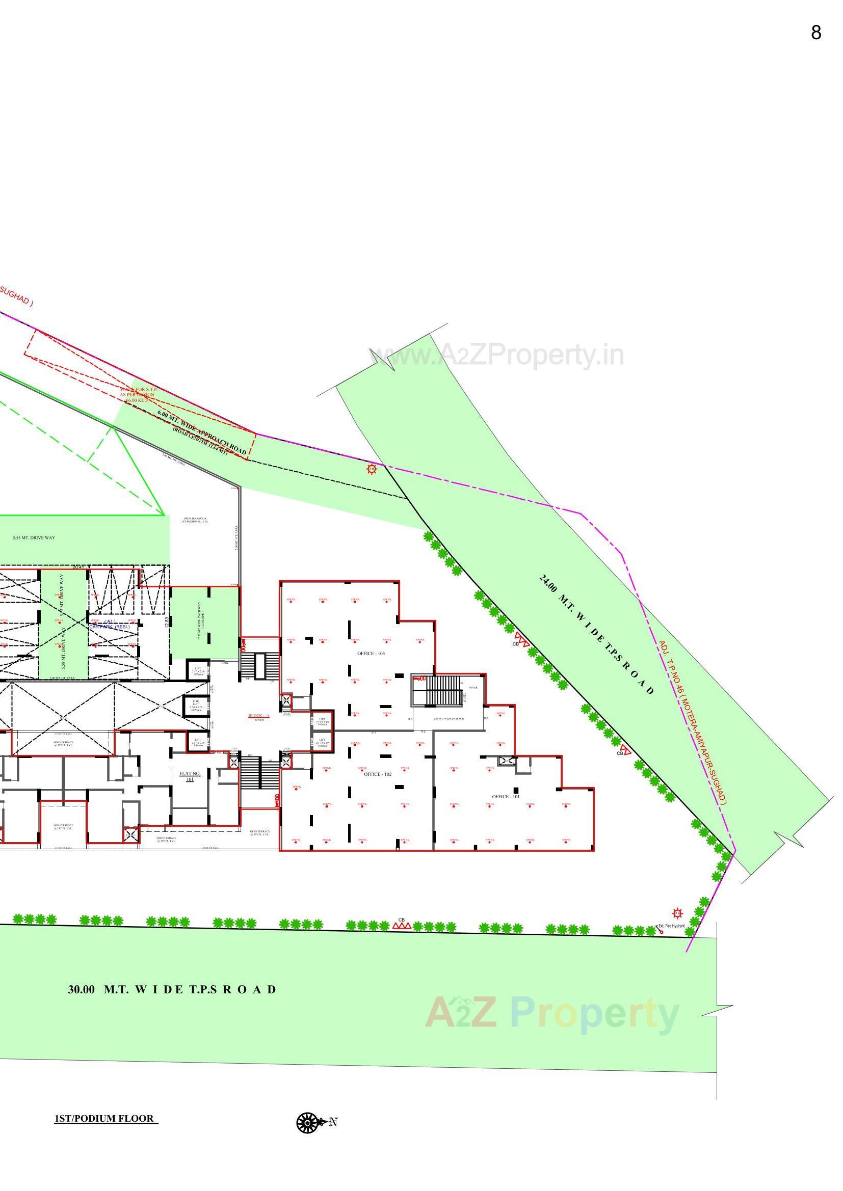Layout of real estate project Maitri Elevate located at Motera, Ahmedabad, Gujarat