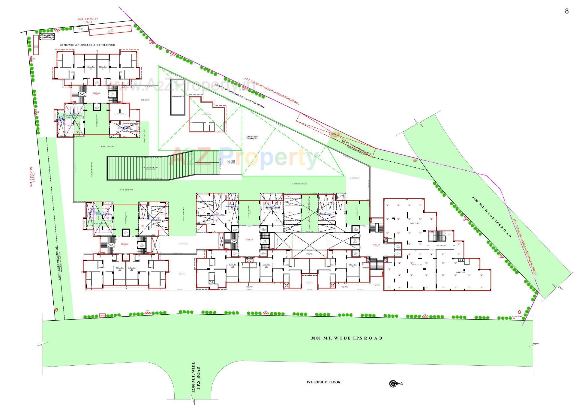 Layout of real estate project Maitri Elevate located at Motera, Ahmedabad, Gujarat